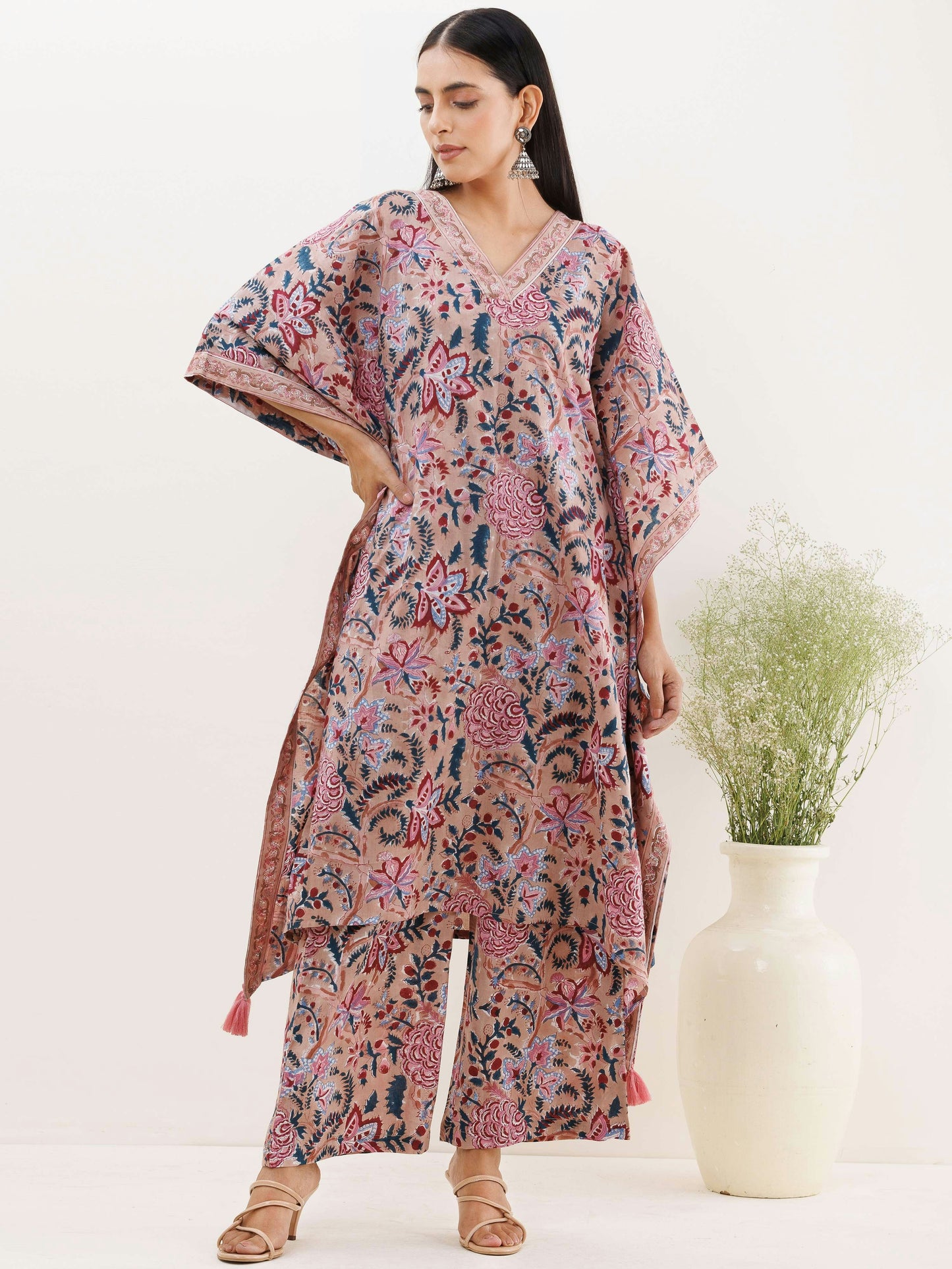 Printed Rayon Kurti – Pink